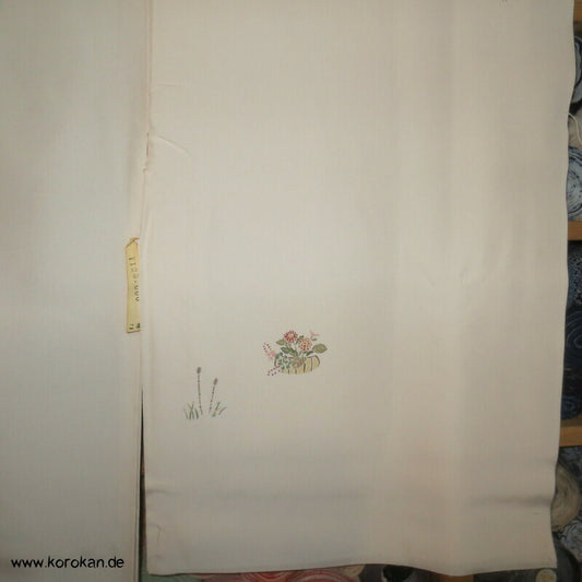 Blümchen auf Farbverlauf Juban Kimono Seidencrepe Karieba