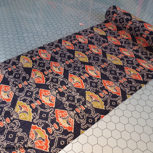 Fächerdruck bunt Kimono Wolle