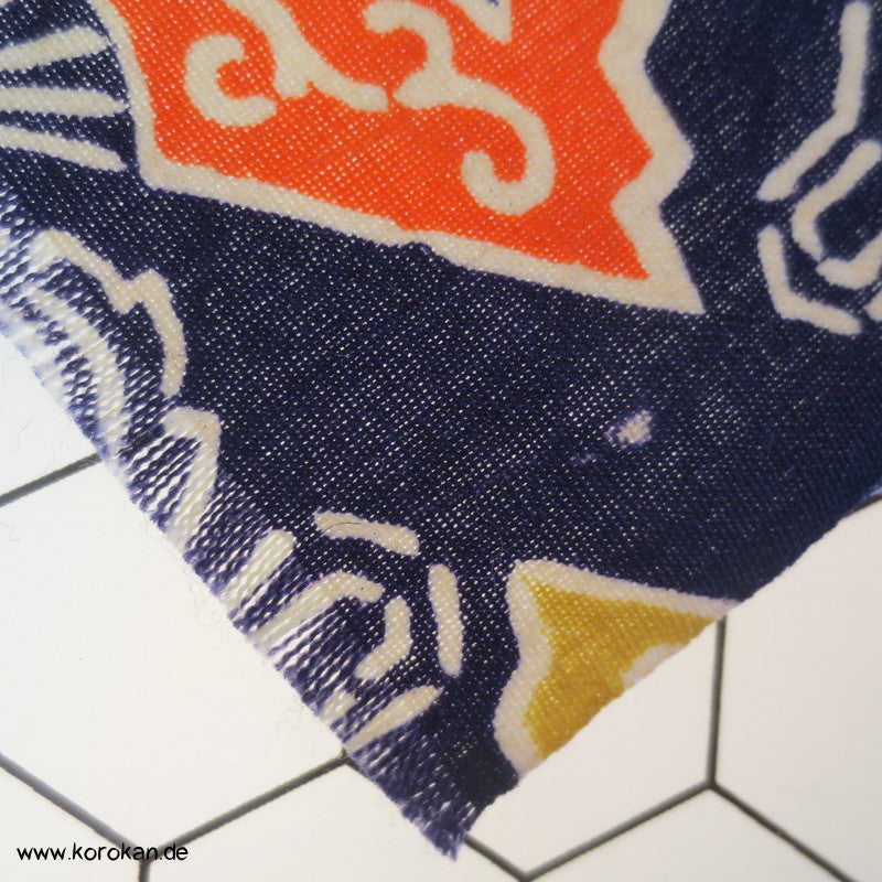 Fächerdruck bunt Kimono Wolle