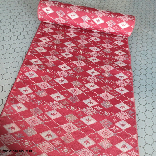 Diamantrauten, Bambus, Blüten Kimono Seiden Jacquard