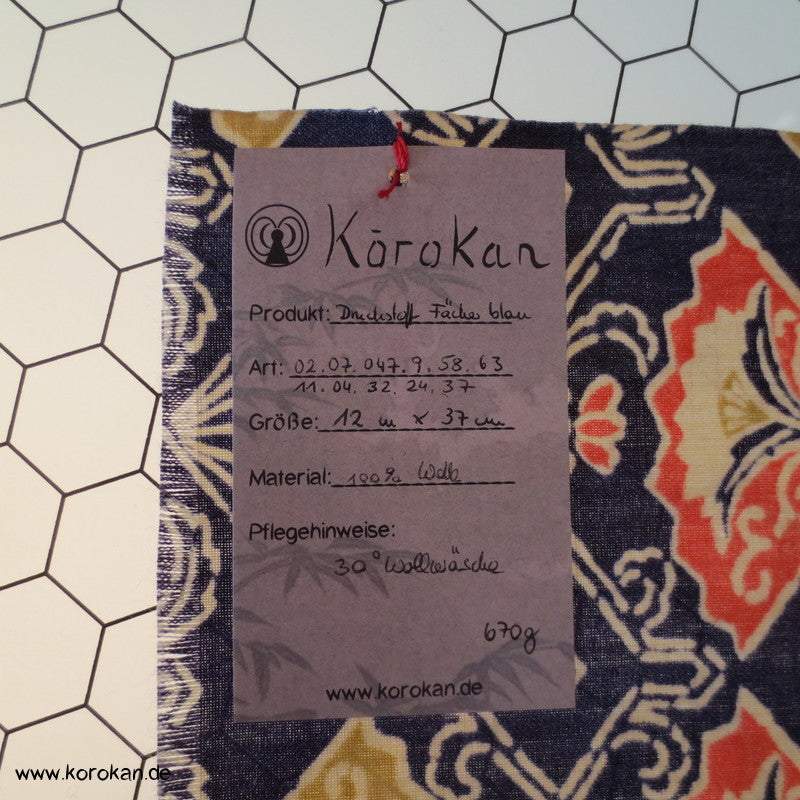 Fächerdruck bunt Kimono Wolle