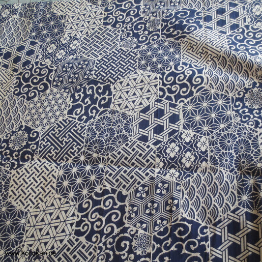 feinster Baumwollbatist Japan Kikko Musterpatchwork