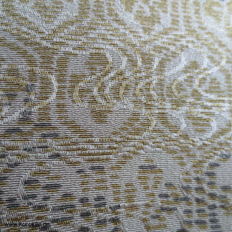 gewebte Flusswellen, gedrucktes Kikko Komon Seidendamast Kimono