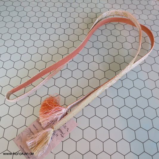 gold, silber, kupfer Obijime, geflochten, flach