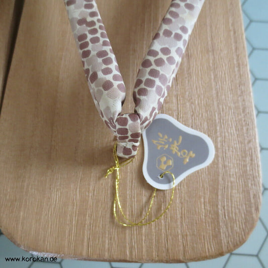 Vintage ungetragene Geta - leichtes Holz, Lackleder Riemen