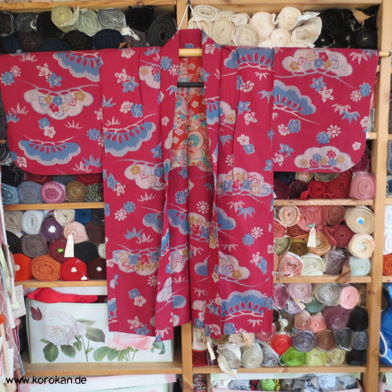 Pinien, Tachibana, Ume, Bambus Meisen Seiden Haori