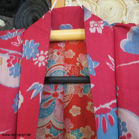 Pinien, Tachibana, Ume, Bambus Meisen Seiden Haori