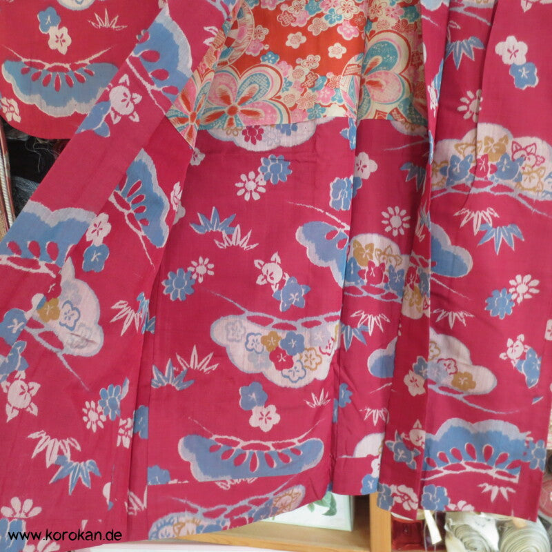 Pinien, Tachibana, Ume, Bambus Meisen Seiden Haori