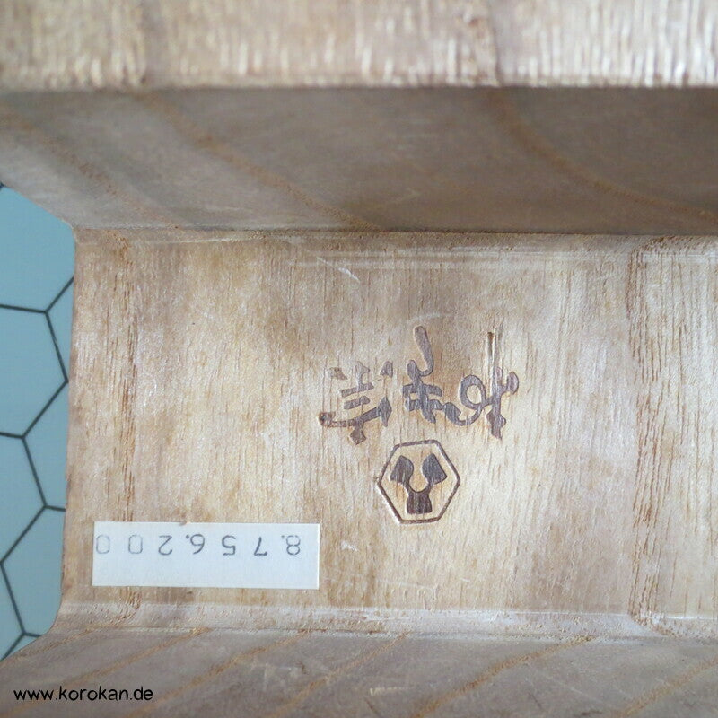 Vintage ungetragene Geta - leichtes Holz, Lackleder Riemen