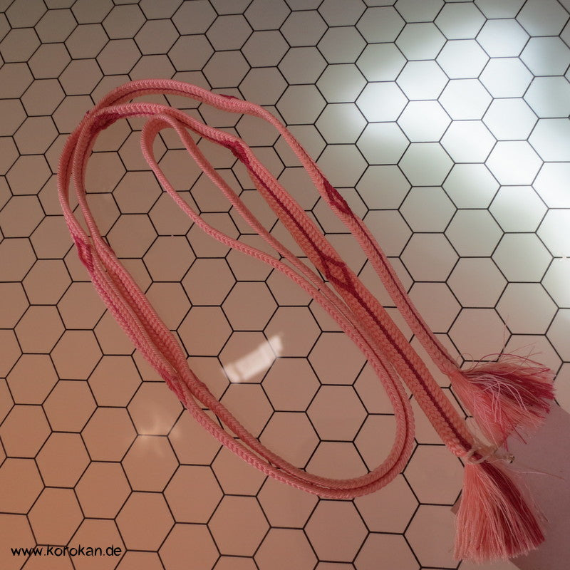 pinkfarbenes Diamantmuster Obijime