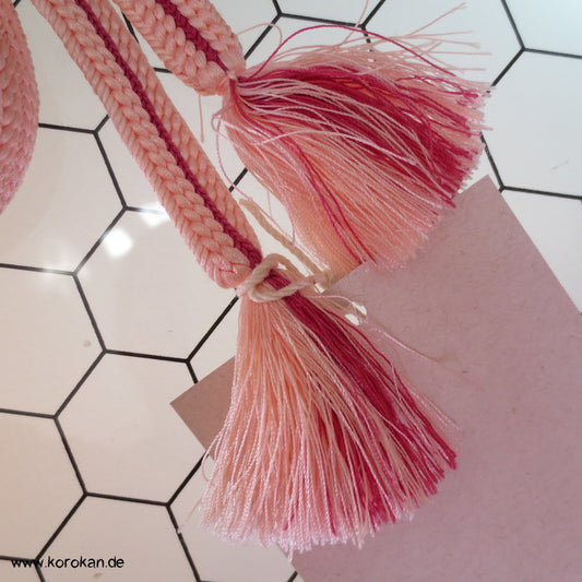 pinkfarbenes Diamantmuster Obijime