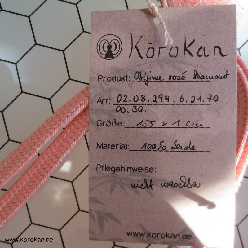 pinkfarbenes Diamantmuster Obijime