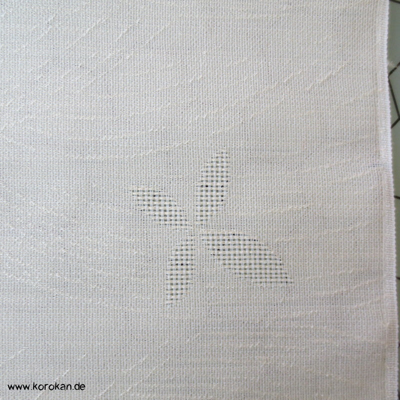 Woll Jacquard Decoupé Blätter in hell Kimono Sommer Stoff