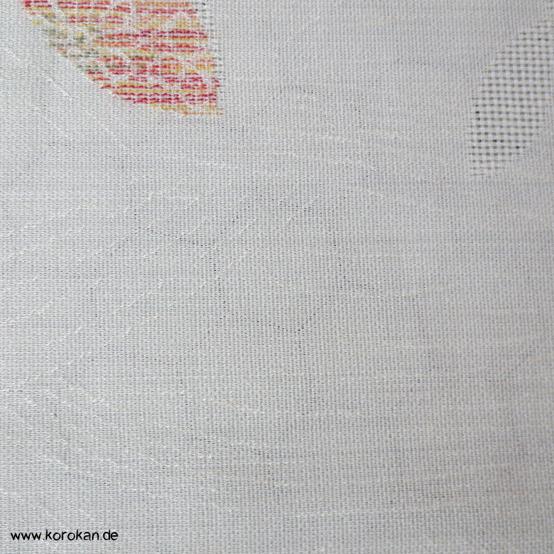 Woll Jacquard Decoupé Blätter in hell Kimono Sommer Stoff