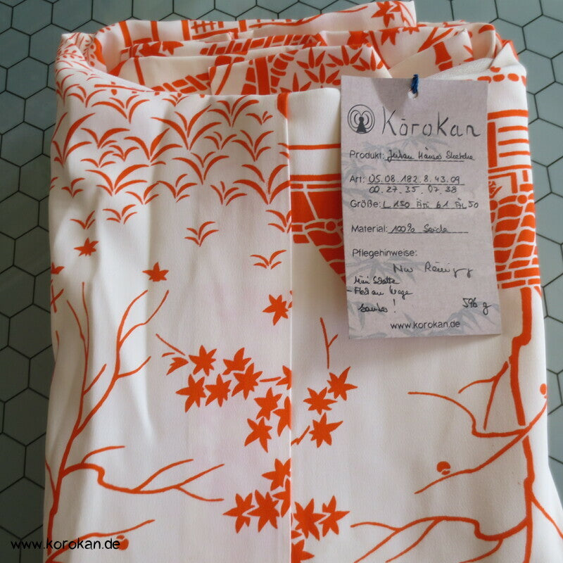 Häusermuster Seidencrepe Juban Unterkimono