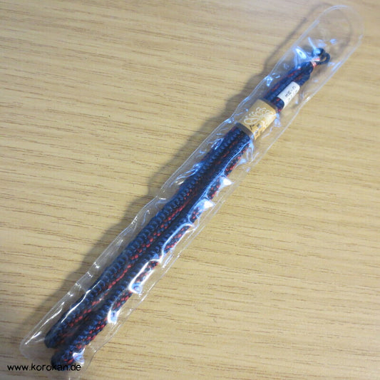 Haori Himo - Seide, blau rot geflochten, ohne Troddeln