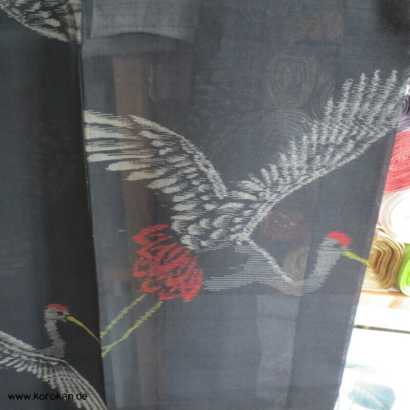 Kasuri Kraniche Hitoe Kimono, Sha Organza Seide