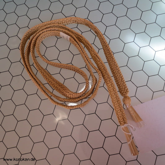 sandbeige, Obijime, geflochten, neu mit Etiketten