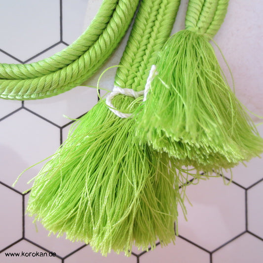 fast - neongrün Obijime, geflochten, uni