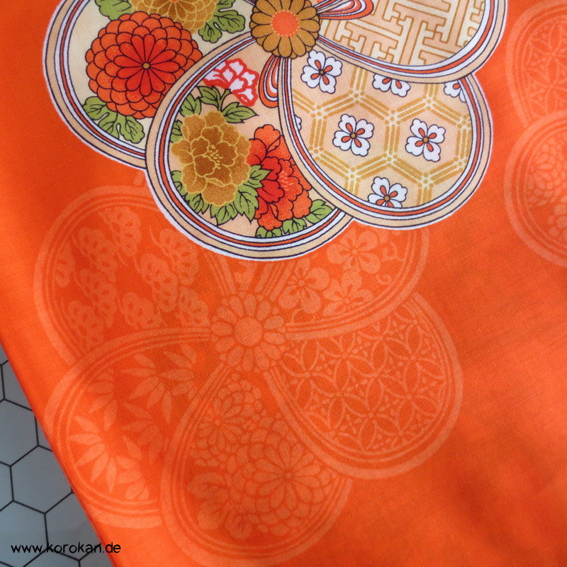 Ume - Blüten Juban Kimono Wollmusselin