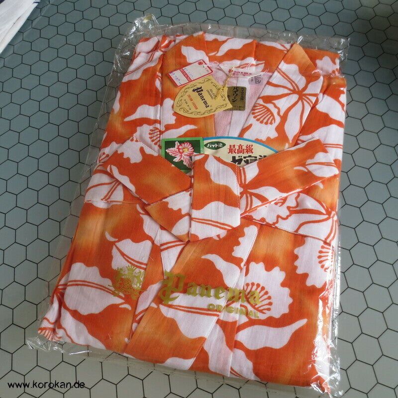 Panema orange Orchideen Nemaki - Japan Schlaf Kimono