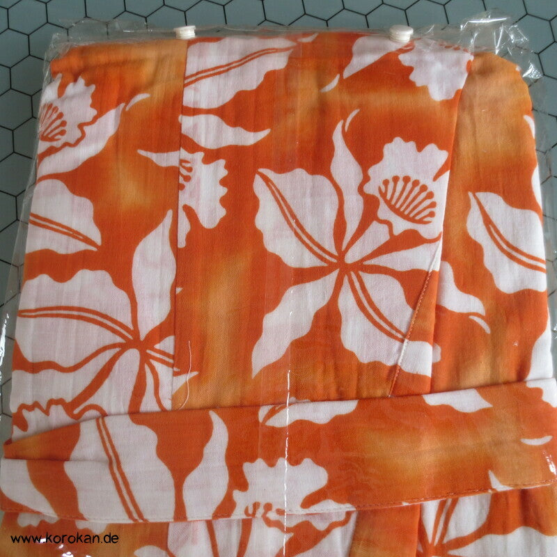 Panema orange Orchideen Nemaki - Japan Schlaf Kimono