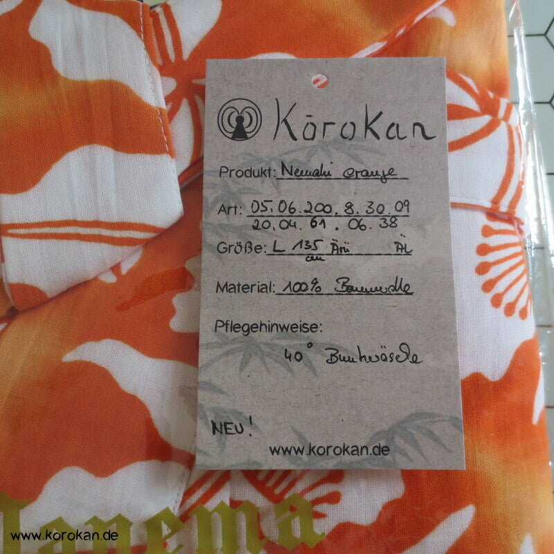 Panema orange Orchideen Nemaki - Japan Schlaf Kimono