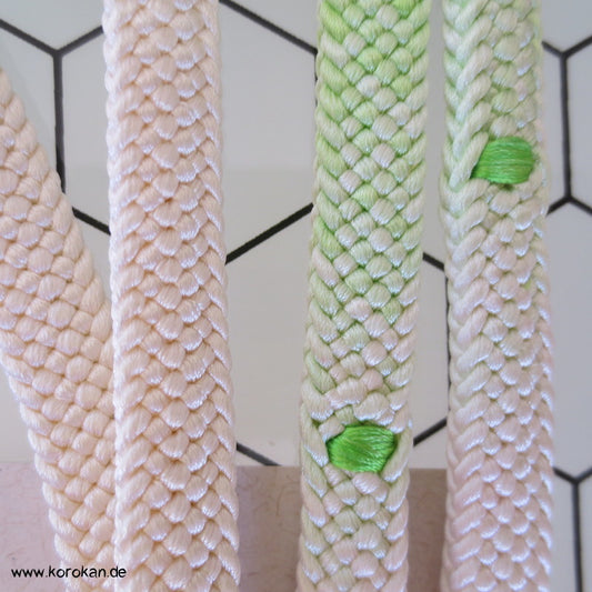 grün - weiß, Verlauf, Obijime, geflochten, neu