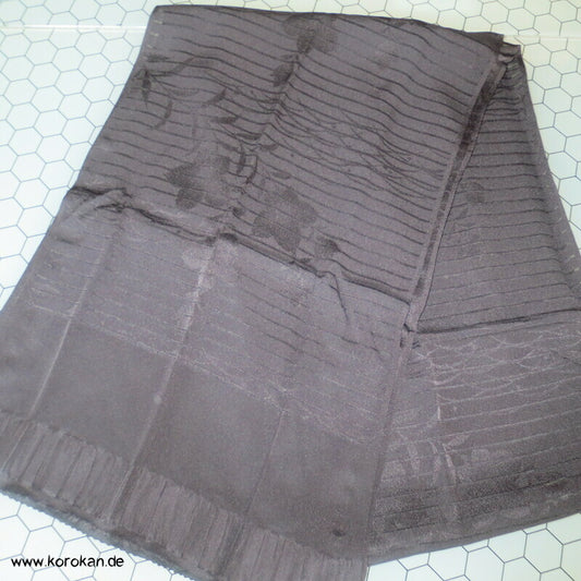 schwarz gewebte Glockenblumen, Obiage Sommer Rho Seide