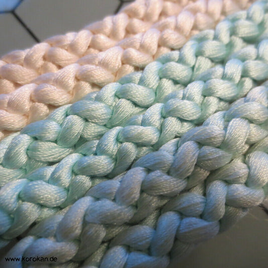 hellblauer Verlauf langer Kordel Obijime, Seide