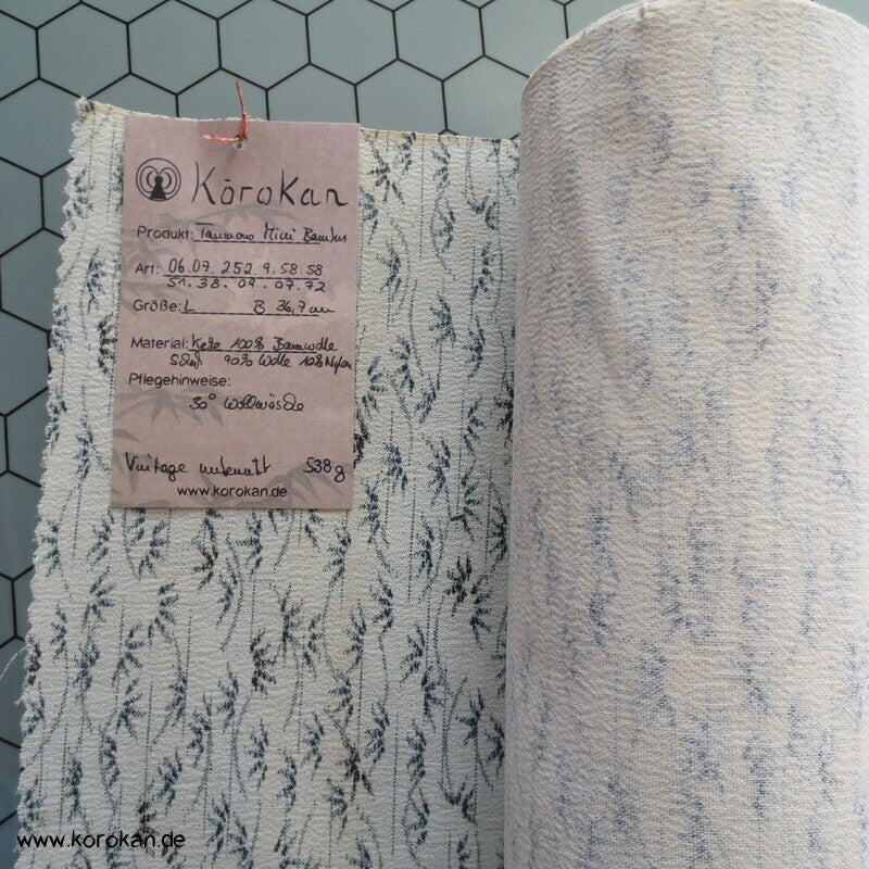 Bambusdruck Baumwolle/ Woll Kimono Krepp