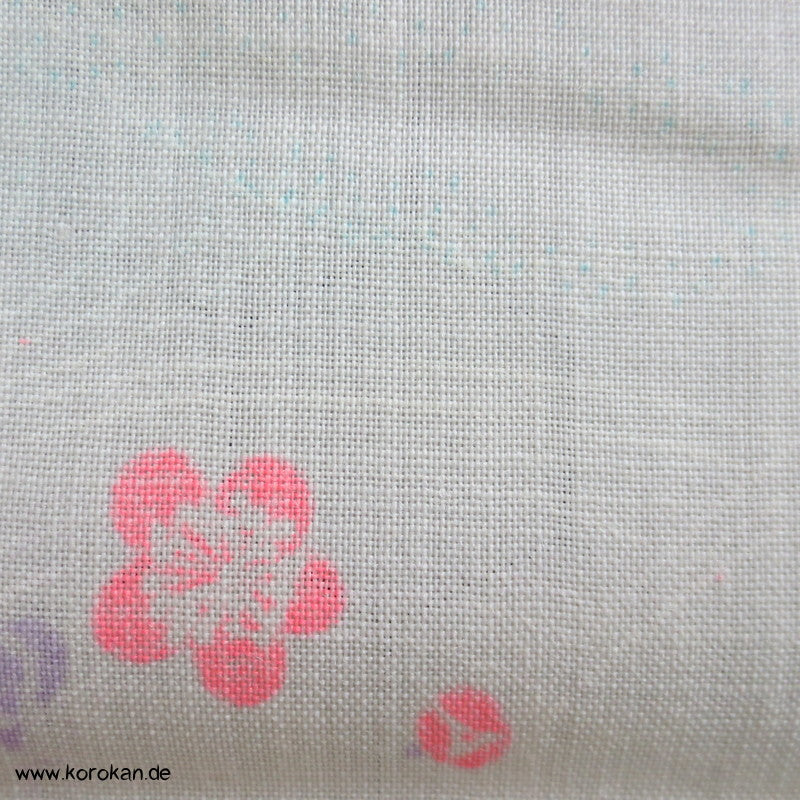 Sakura in Neonpink Juban Kimono Wollmusselin Rest