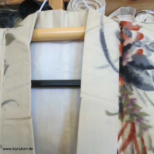 Japan Art Deco Blumengirlanden Meisen Seiden Kimono