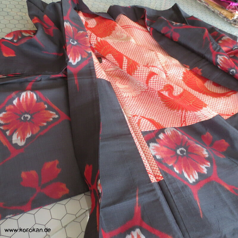 Meisen Kikko Kiku Haori mit Kranichfutter