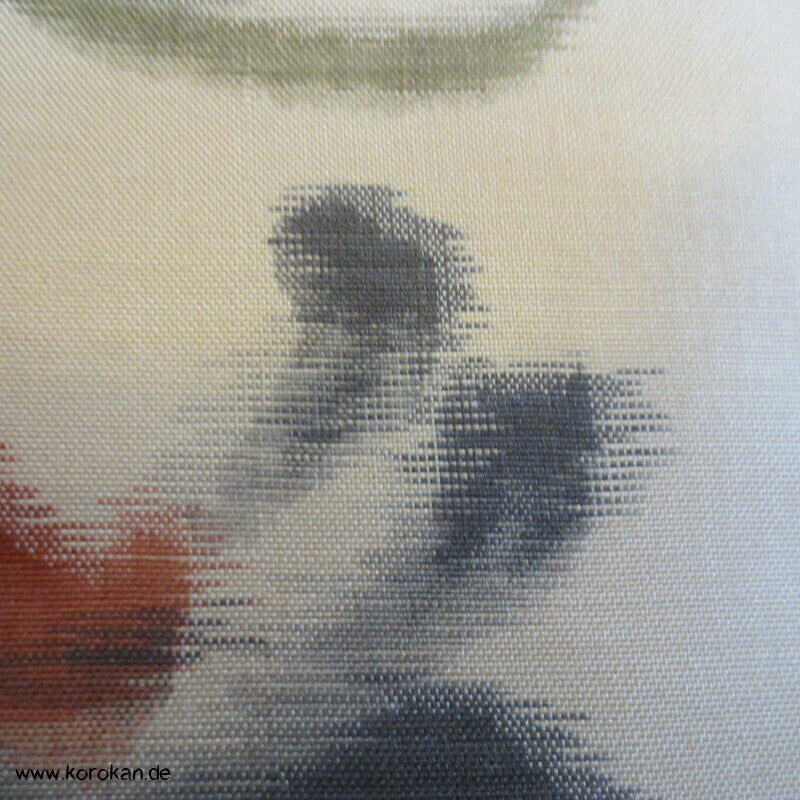 Japan Art Deco Blumengirlanden Meisen Seiden Kimono