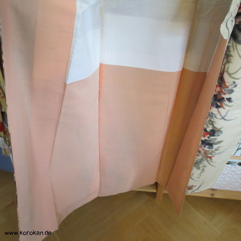 Japan Art Deco Blumengirlanden Meisen Seiden Kimono