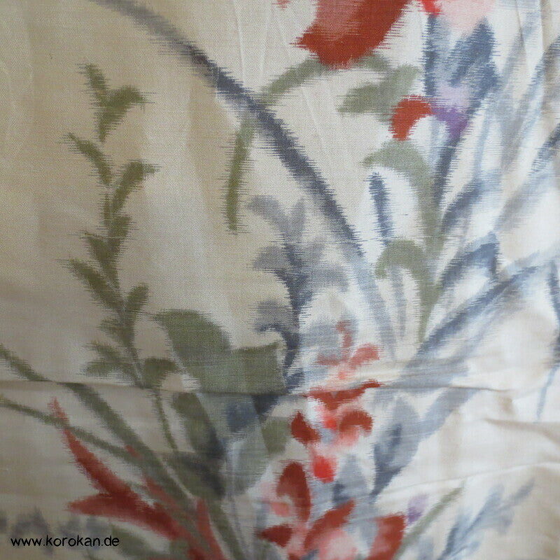 Japan Art Deco Blumengirlanden Meisen Seiden Kimono