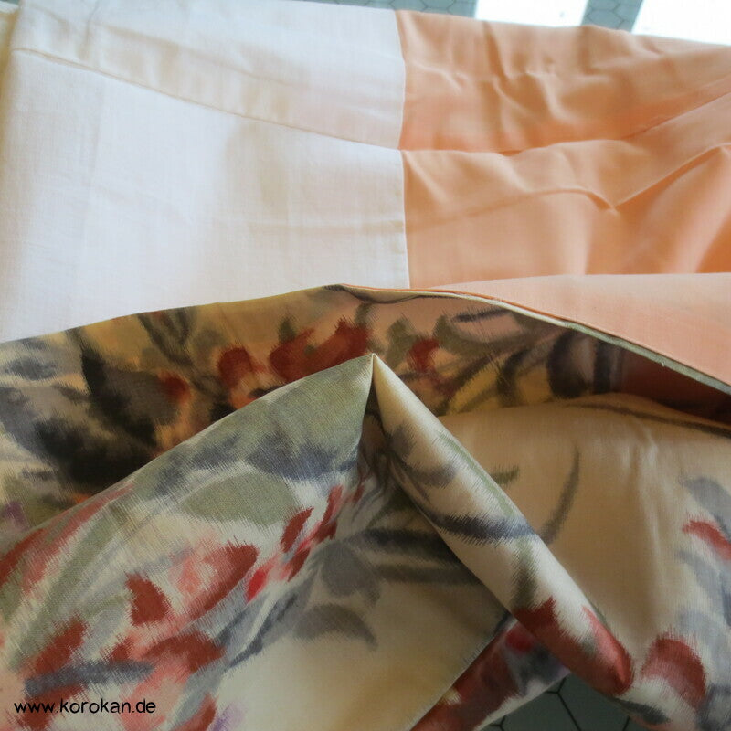 Japan Art Deco Blumengirlanden Meisen Seiden Kimono
