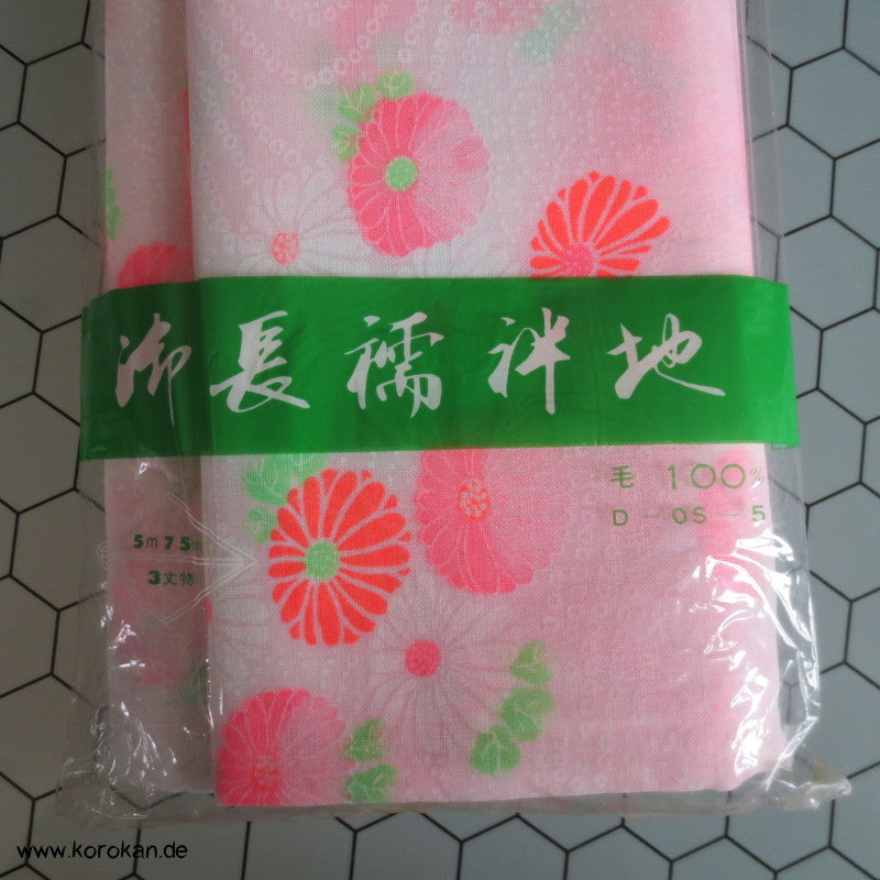 Neon Chrysanthemen Juban Kimono Wollmusselin