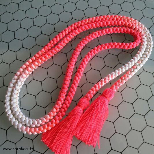 lachs weiß Bokashi Verlauf Kordel Obijime, Seide