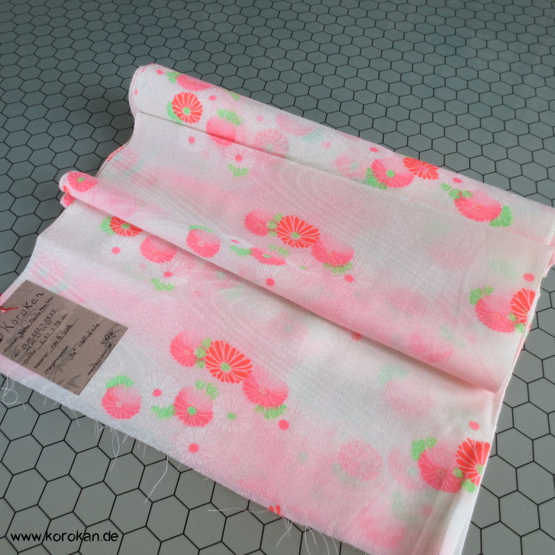 Neon Chrysanthemen Juban Kimono Wollmusselin