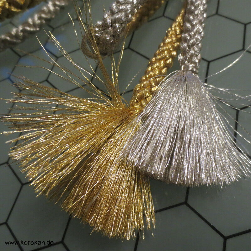 gold silberne Kordel Obijime, Seide