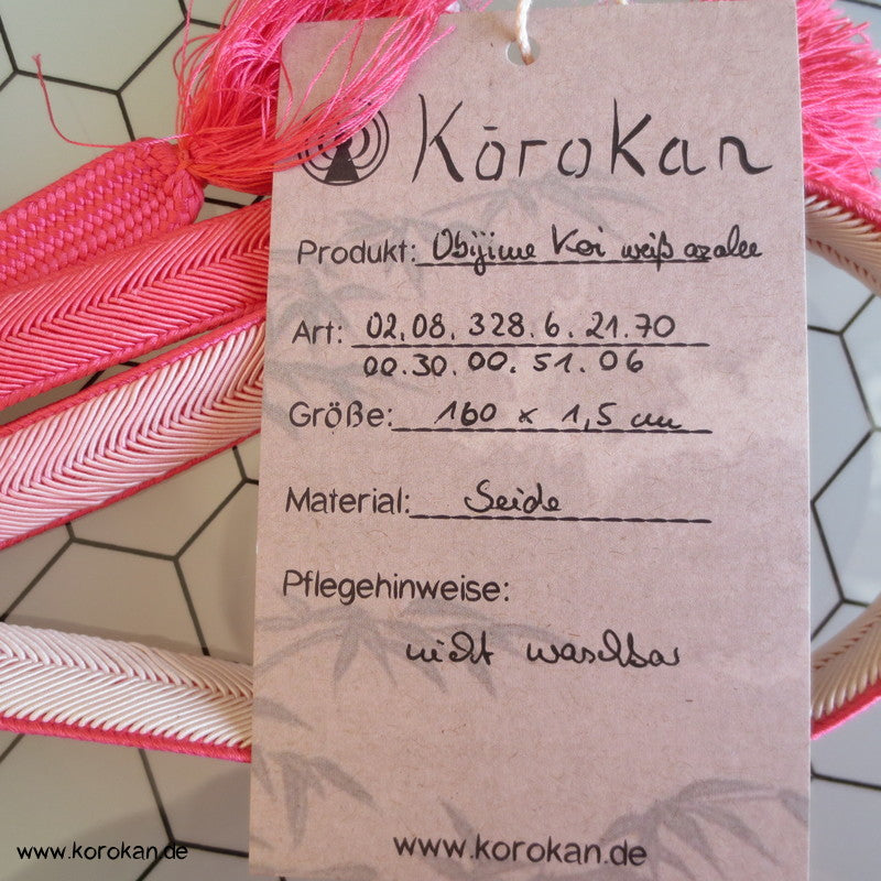 azalee, weiß, Koi Obijime, geflochten