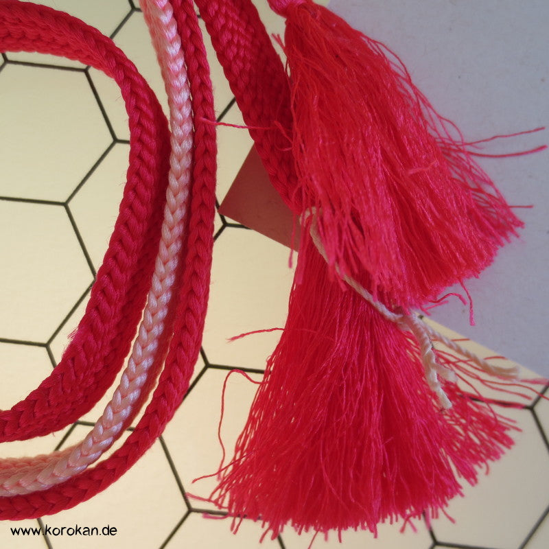 rosa - pink Koi Obijime, geflochten