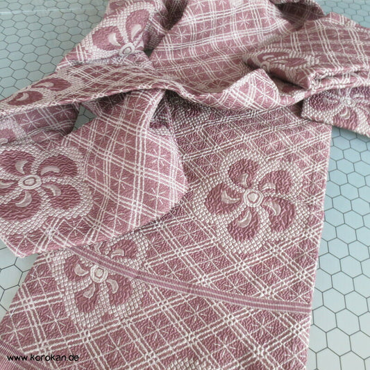 Ume Windräder Matelassé antiker Nagoya Obi Japan Seiden Kimonogürtel