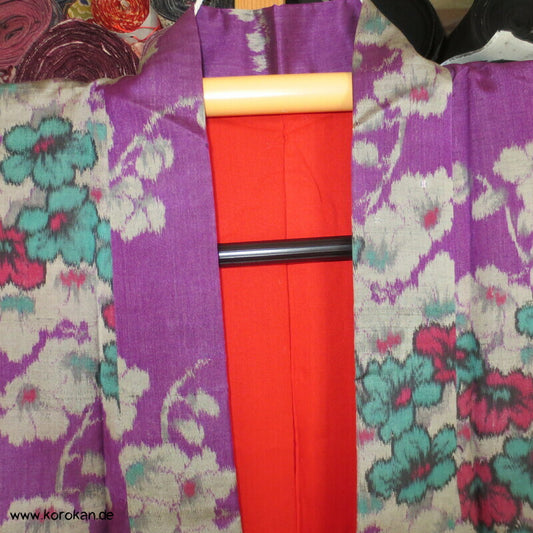 Blumen Meisen Wildseiden Komon Kimono