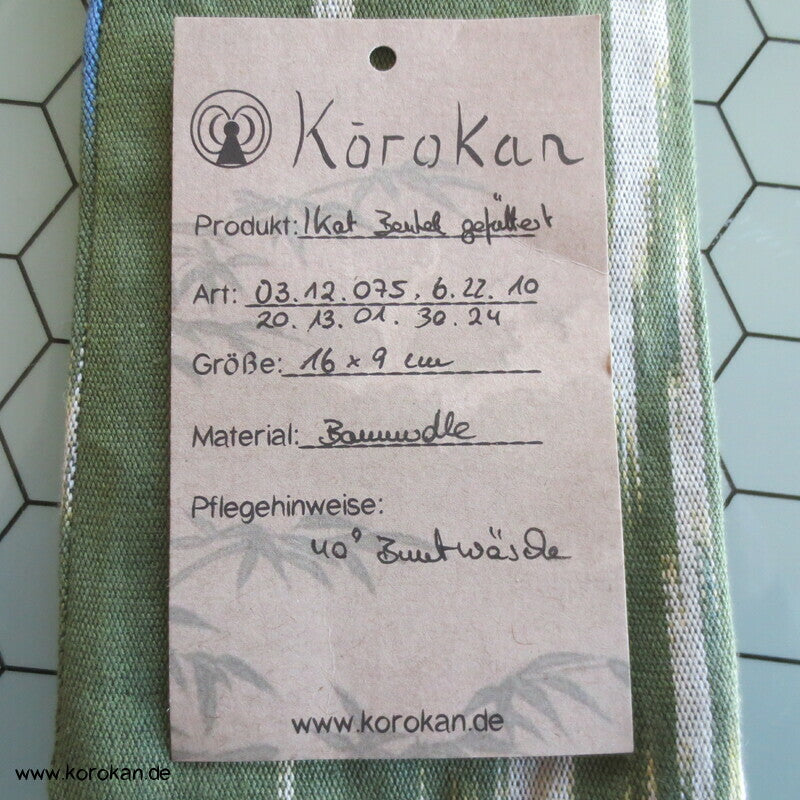 Handytasche aus Ikat - Kasuri Kimono Baumwollstoff, gefüttert