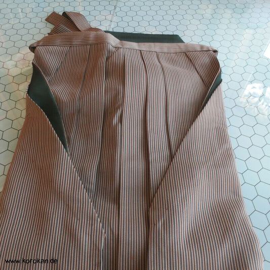 braun blau natur Streifen Hakama - Andon - Rock - Typ