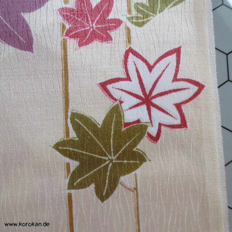 Ahornblatt, Schmetterling Seide / Wolle Kimono Stoff