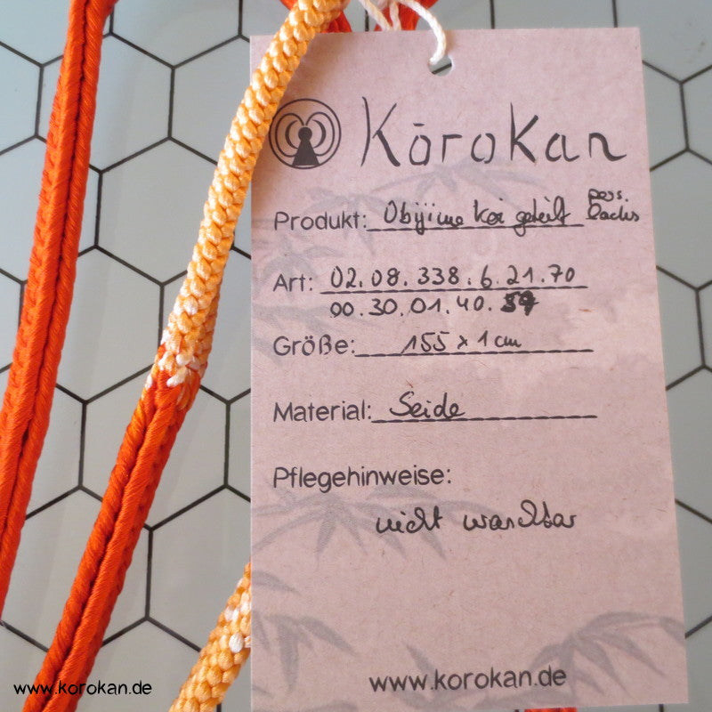 persimmon, lachs Koi, Obijime, geflochten, geteilt